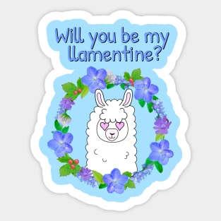 Will you be my llamentine? Sticker